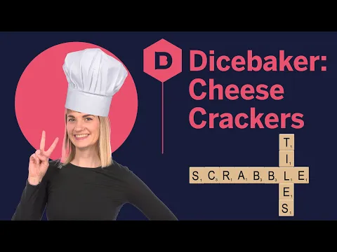We made some Cheese Cracker Scrabble tiles - Dicebaker board game baking