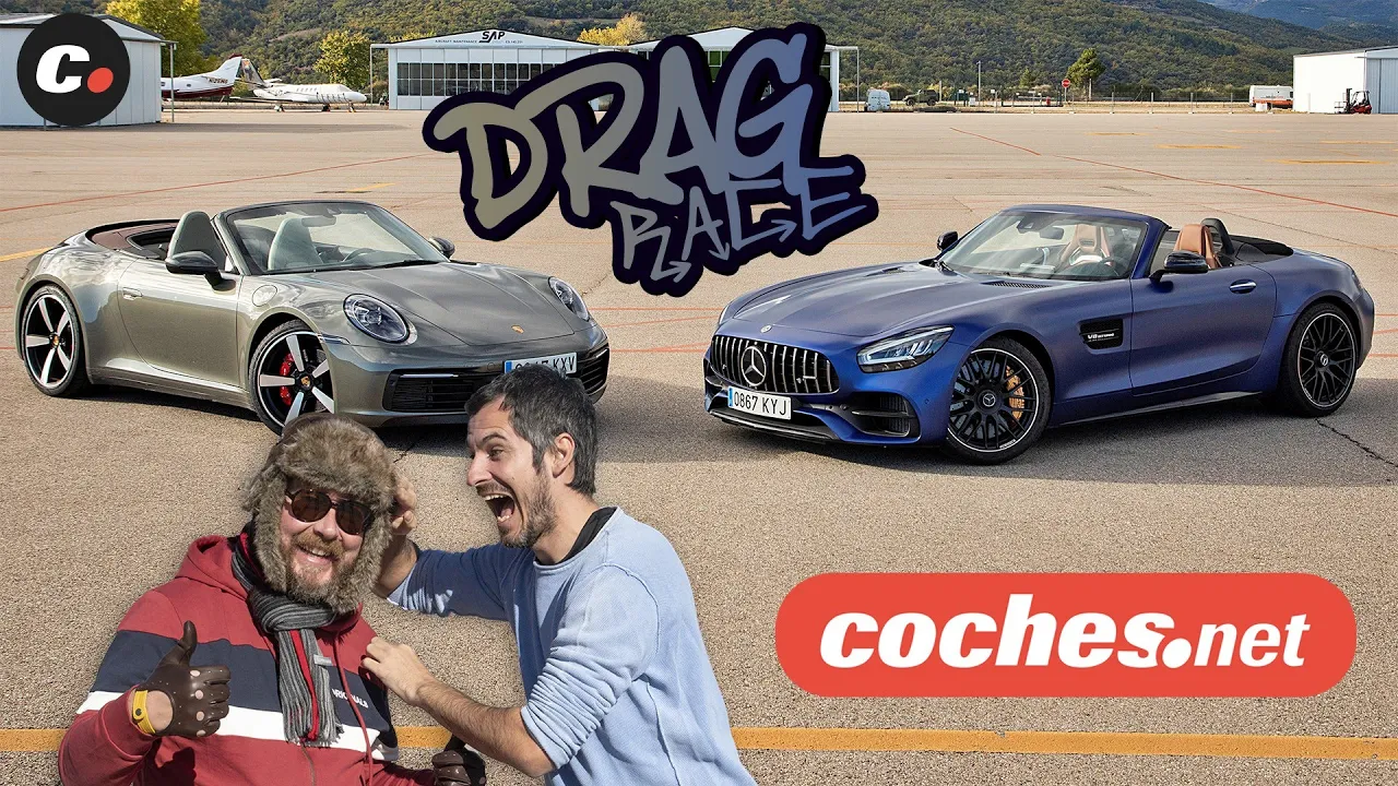 DRAG RACE Mercedes-AMG GT C Roadster vs Porsche 911 4S Cabrio | coches.net