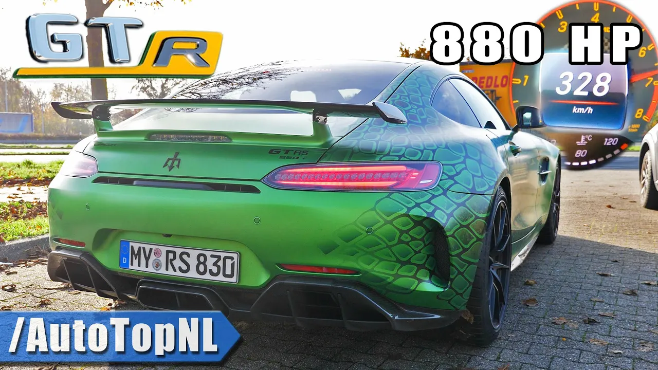 880HP AMG GTR POSAIDON | 100-200 200-300 & TOP SPEED on AUTOBAHN by AutoTopNL