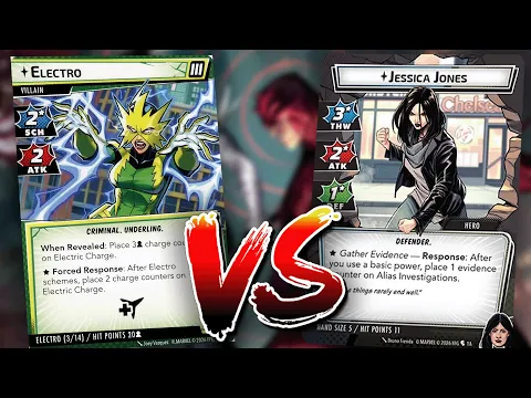 Jessica Jones vs Expert Electro Solo Marvel Champions Gameplay