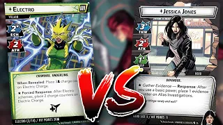 Jessica Jones vs Expert Electro Solo Marvel Champions Gameplay