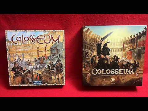 Colosseum board game comparison (Days of Wonder vs new Fantasia prototype)