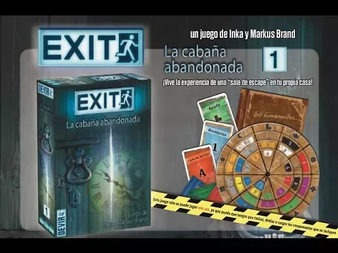 Unboxing en español de Exit - La cabaña abandonada con el tapete de Maldito Games