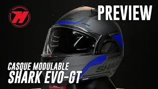Casque Shark EVO GT ABK Encke Bleu Mat - Casque moto modulable