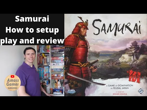 Samurai - how to setup play and review Reiner Knizia area control FFG edition board game AmassGames