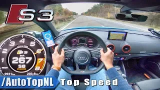 Audi S3 Sportback 2.0 TFSI 310HP Quattro 267km/h AUTOBAHN POV TOP SPEED by AutoTopNL
