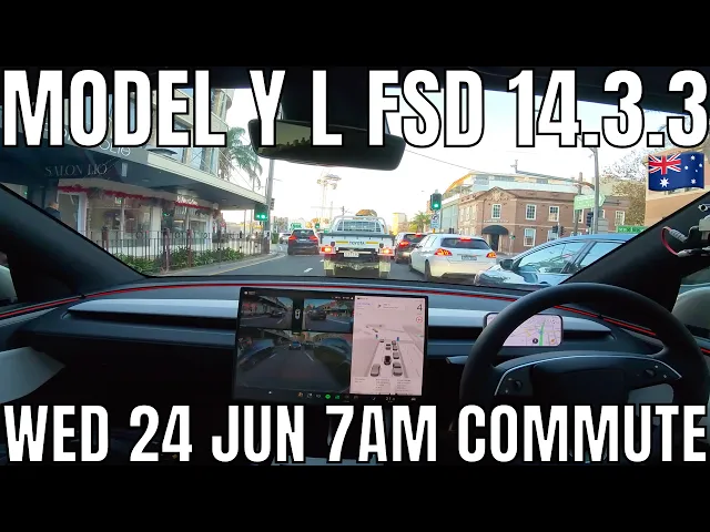 Tesla Model Y L FSD Supervised 14.3.3 Wednesday Early Morning Commute
