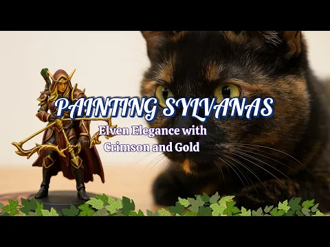 Painting Sylvanas – Elven Elegance with Crimson and Gold | WoW Miniature Painting with Lotus