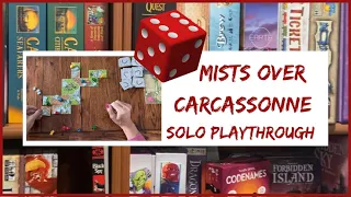 Mists Over Carcassonne: Solo Board Game Playthrough and How to Play #boardgames