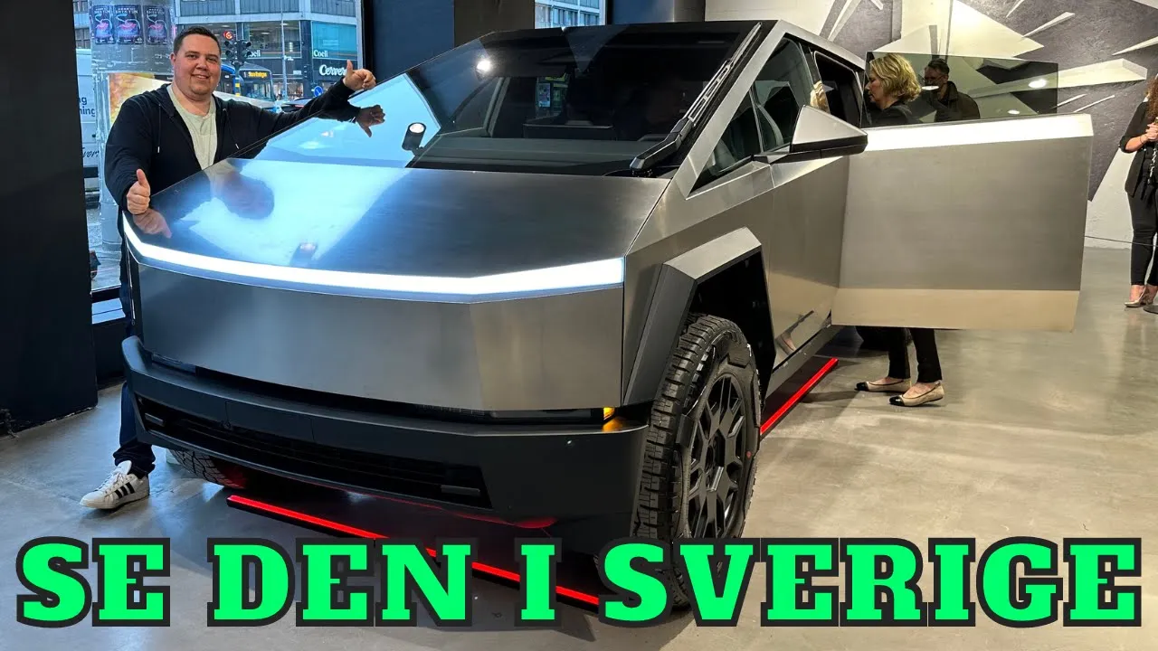 Tesla Cybertruck på besök i Sverige - En första titt | Elbilsmagasinet