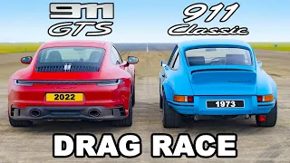 Porsche 911 GTS v 450hp EV Porsche 911?! DRAG RACE