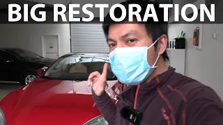 Millennium Falcon getting Extreme Makeover at Pit Stop Bilpleie part 1