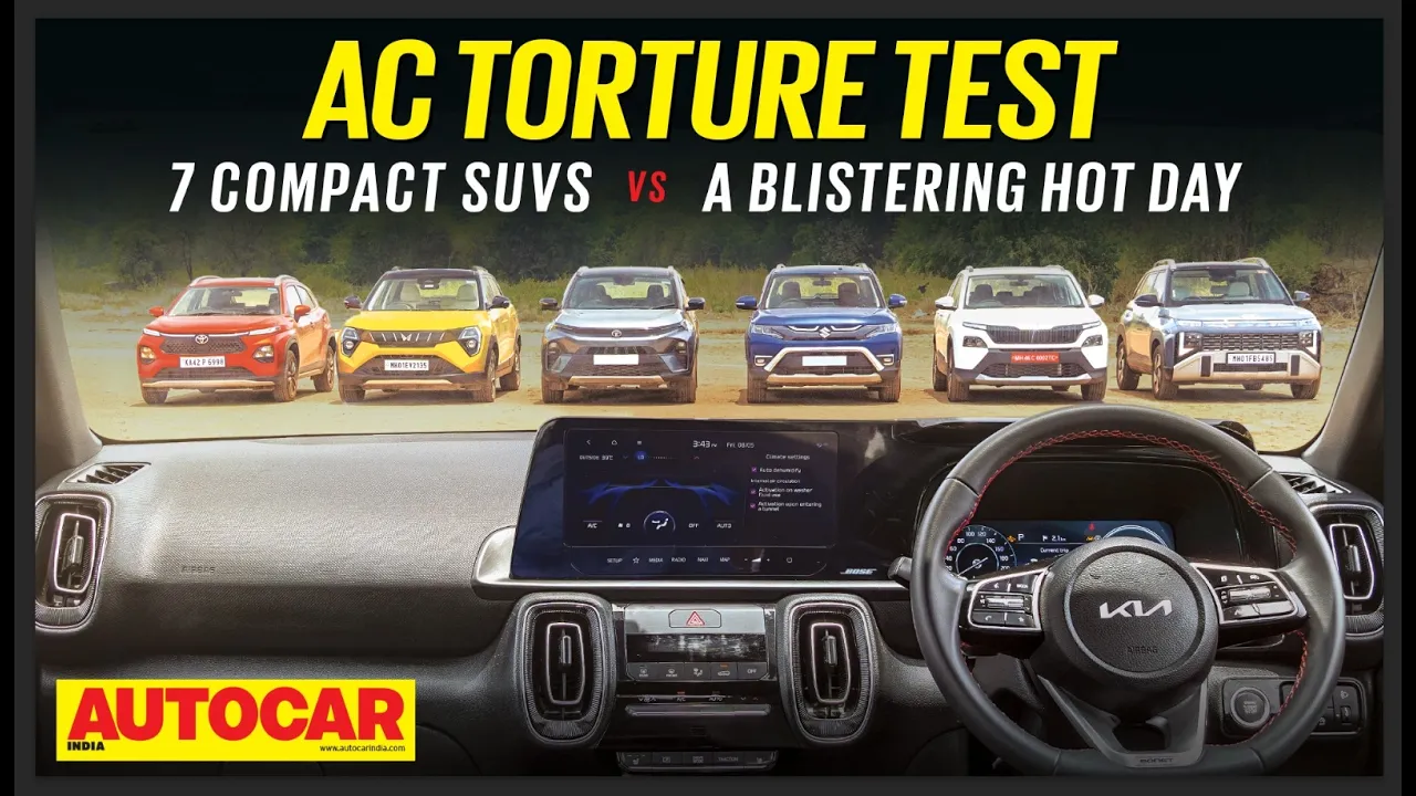 Compact SUV AC test ft. Venue, Sonet, Nexon, Kylaq, XUV 3XO, Brezza and Taisor | Autocar India