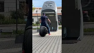 Motorbike Parking Pod! 🏍️ #motorbike #cooltech #bikes