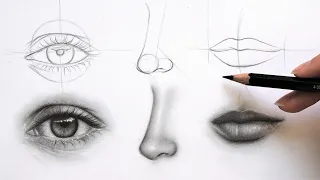 Get GREAT at Drawing FACE Parts (Eye, Nose and Lips) - Practice with me! Get GREAT at Drawing FACE Parts (Eye, Nose and Lips) - Practice with me!