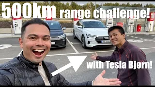 Range Challenge between Audi E-Tron 55 & Volkswagen ID.3 feat @bjornnyland