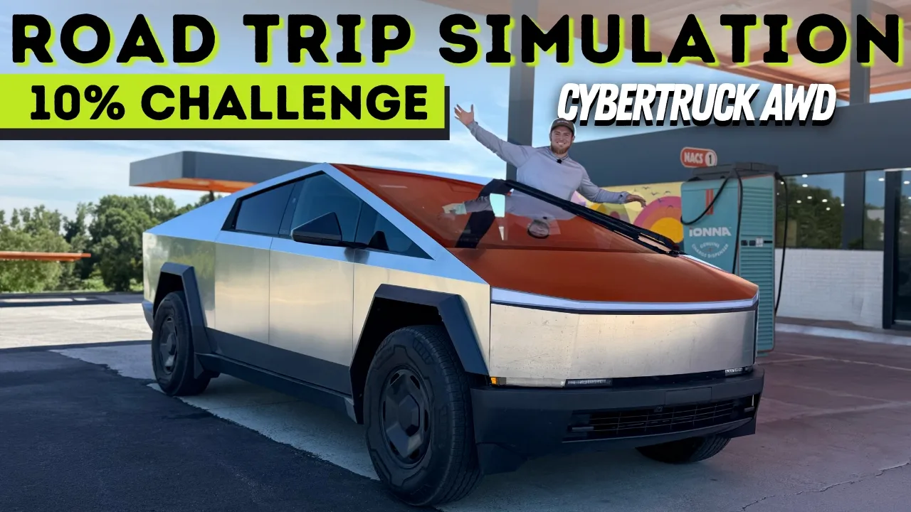 The Cheapest Cybertruck Is Great For Road Trips! Impressive 10% Challenge Result