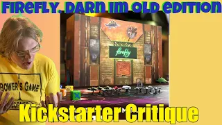 Firefly: The Game - 10th Anniversary Collector's Edition - Kickstarter Critique Review