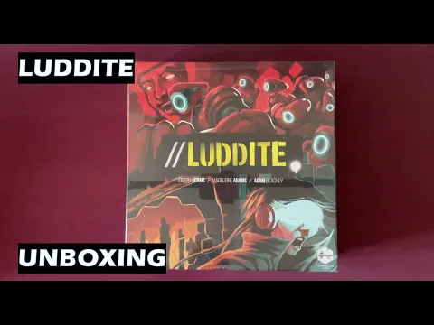 Unboxing Luddite roll and write campaign board game
