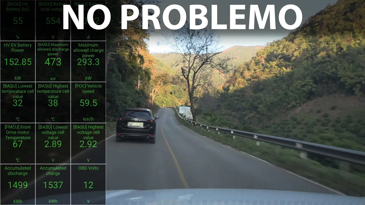 Denza D9 Performance steep mountain climb (Doi Ang Khang)