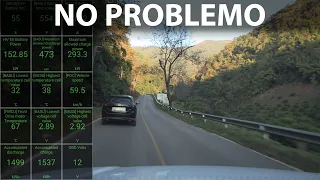 Denza D9 Performance steep mountain climb (Doi Ang Khang)