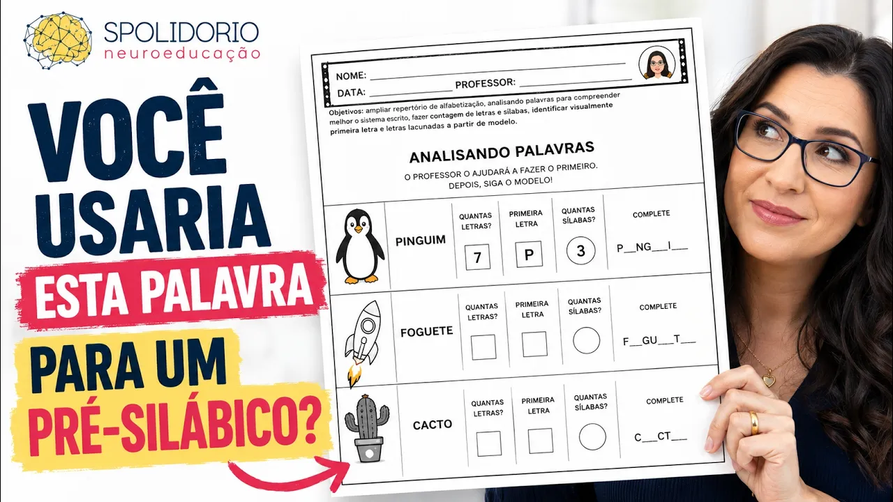 Vídeo de Janaína Spolidorio | Materiais Pedagógicos para Alfabetização e Ensino