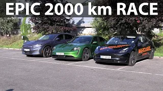 Race to Arctic Circle between Mach-e, Taycan and Model 3 part 1 with @KrisRifa