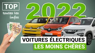Le TOP 10 des voitures électriques les moins chères en 2022