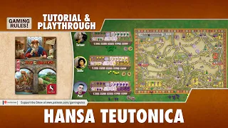 Hansa Teutonica - Tutorial and Playthrough - 3-player base game