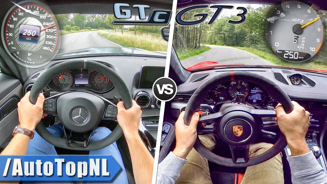 Porsche 911 (991.2) GT3 vs AMG GT C | ACCELERATION SOUND & POV by AutoTopNL