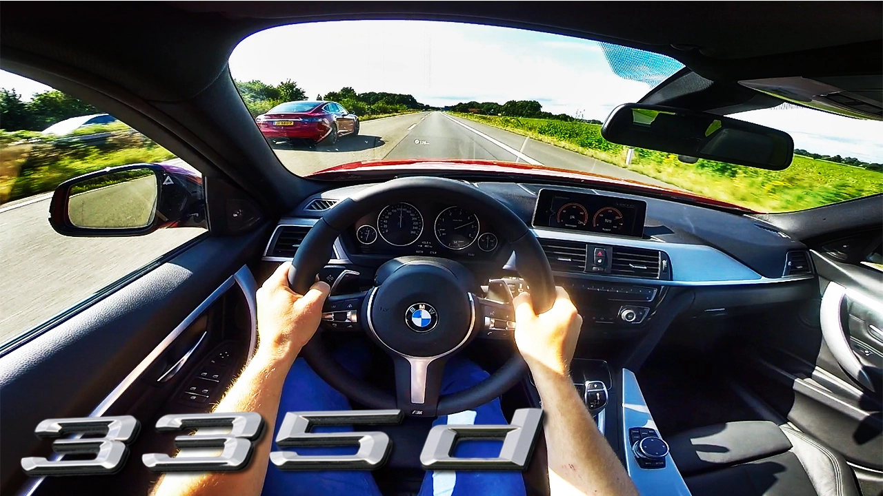 BMW 335d vs Tesla Model S P90D POV Autobahn by AutoTopNL