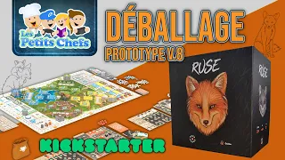 Je déballe la v.8 du Prototype du jeu RUSE! actuellement sur Kickstarter | Les Petits Chefs