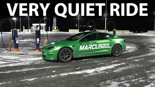 Tesla Model S Plaid acceleration, braking and active noise cancelling