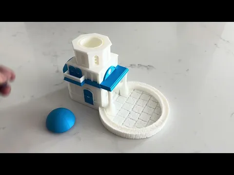 Santorini House Dice Tower - Rolling the dice #2