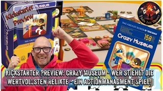 Kickstarter Preview: Crazy Museum - wer stiehlt die wertvollsten Relikte - ein Actionmanagment Spiel