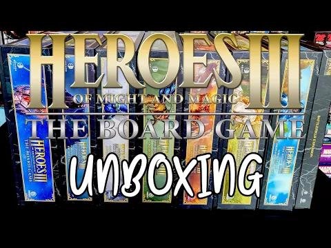 Heroes of Might and Magic 3: The Board Game Unboxing (Grail Pledge + Inferno)