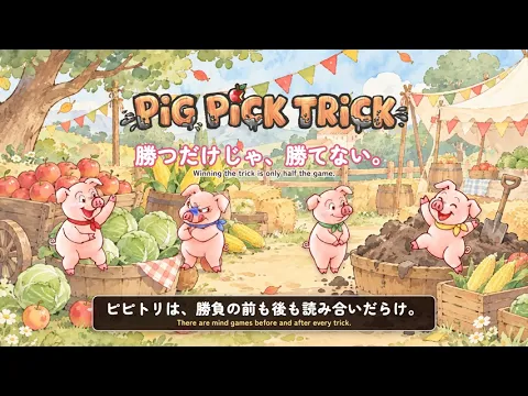 【Pig Pick Trick / PIPITORI】全順位が重要なトリテ!? 150秒でわかるルールと戦略｜Trick-Taking Rules & Strategy