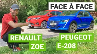 Renault ZOE vs. Peugeot e-208 : duel de stars