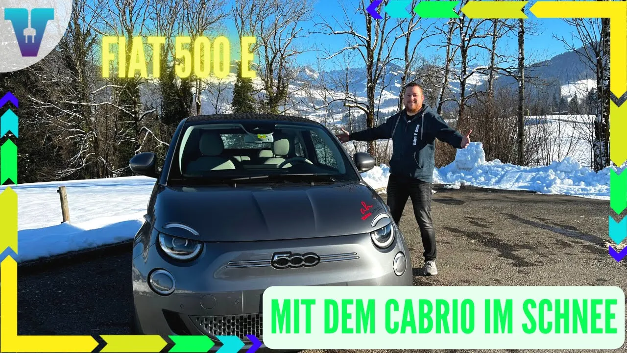 Fiat 500 Elektro La Prima - Was kann der kleine auf Schnee?  [Deutsch 4K] | Vision E Drive #150