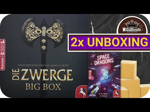 DIE ZWERGE BIG BOX und Space Dragons | 2x Brettspiele UNBOXING (PEGASUS)