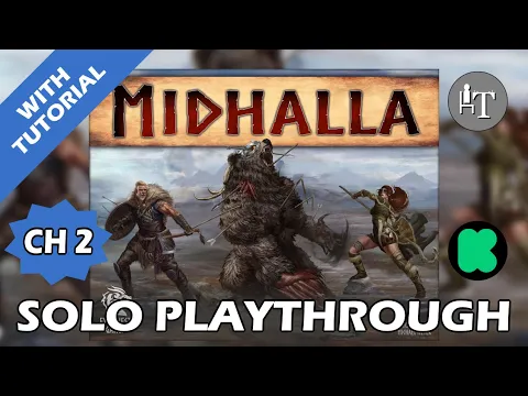 Tutorial & Solo Playthrough PREVIEW of Midhalla Chapter Two - Solo Board Game