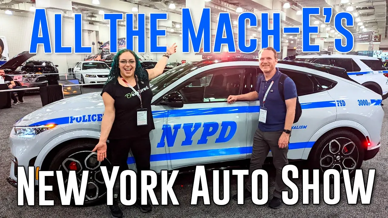 Mustang Mach E's At The New York Auto Show | NYPD, Taxi & More!
