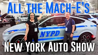 Mustang Mach E's At The New York Auto Show | NYPD, Taxi & More!