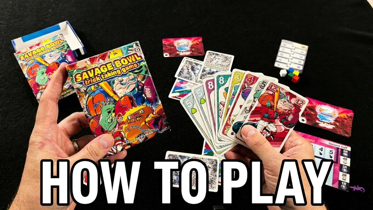 Savage Bowl Trick Taking Game rules teach
