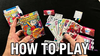Savage Bowl Trick Taking Game rules teach