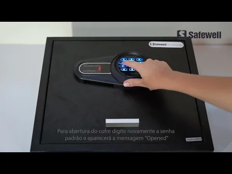 Cofre com Senha Aço Preto HOL145 Safewell