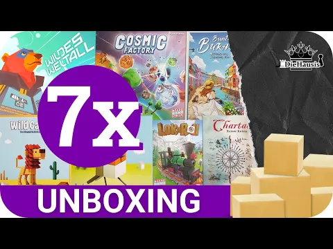 7x Unboxing | Wildes Weltall, Wild Cards, Chartae, Lok’n’Roll etc. (Board Game Circus)