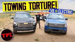 Last Time a Truck OVERHEATED on This Hard Test: How Will an Electric F-150 Compare to a V8 Chevy?