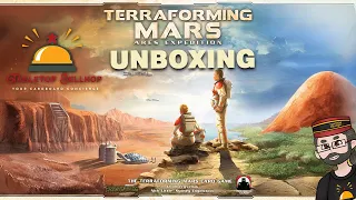 Unboxing Terraforming Mars Ares Expedition, A mash-up of Terraforming Mars and Race for the Galaxy