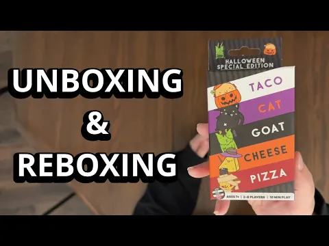 Taco Cat Goat Cheese Pizza HALLOWEEN edition - Quick Look Card Game Unboxing - What's in the Box?